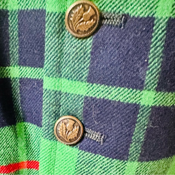SOLD. 2-Piece Vintage Blazer Vest green Plaid Wool D’Camm, Ltd. Hamden Medium - Picture 4 of 11